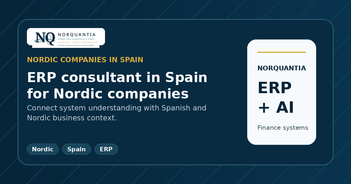 ERP consultant in Spain for Nordic companies
